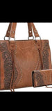 Backwoods Country Life Leather Handbag & Wallet Combo