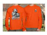 Men's Long Sleeved Backwoods Country Life Two Dogs and Boar T-Shirt