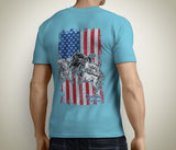 Men's Hog & Dogs with Flag T-Shirt